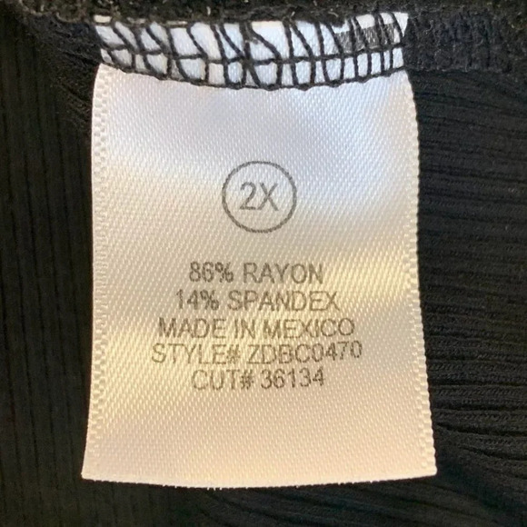 Fashion Nova Women's Ribbed Long Sleeve Square Neck Fitted Bodysuit Size 2X‎ NWT - Picture 9 of 14